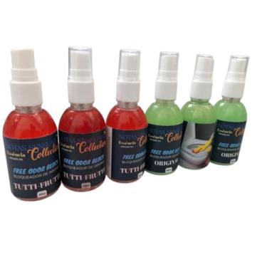 Imagem de Bloqueador de odores sanitários Free Odor Block de (Notas Sensuais) kit com 6 unidade de 60 ml cada com 2 fragâncias Original e Tutti Frutti (Tutti Frutti)