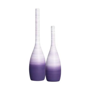 Imagem de Vasos Decorativos de Cerâmica Garrafas Tulipa Lavanda