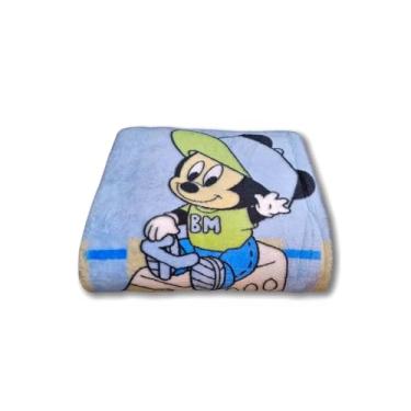 Imagem de Manta Soft Disney Mickey e Trenzinho Jolitex Multicor Infantil Poliéster