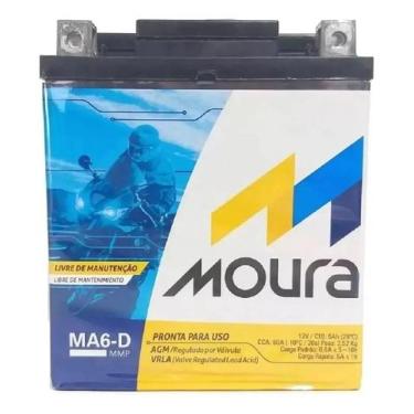 Imagem de Bateria Moto Moura 6 Ah Amperes Twister Cb300 Fazer