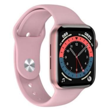Imagem de Relógio Inteligente SmartWatch Rosa Troca Pulseira Android iOS Multi-F