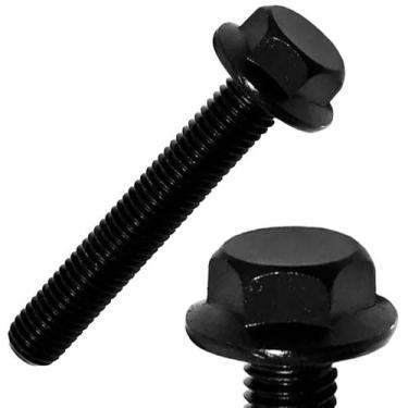 Imagem de Parafuso sextavado m6 x 40 flange 6921 enegrecido - 100un - MTC TOOLS