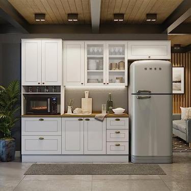 Imagem de Cozinha Compacta 4 Peças com Torre Quente Emily Branco/Nature