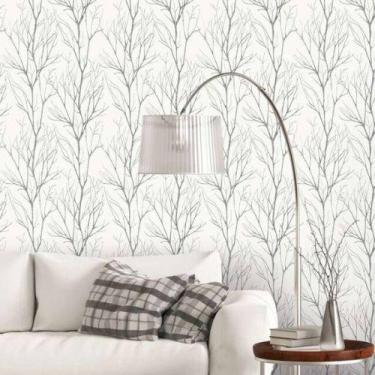 Imagem de Papel de Parede Attractive 2 Folhagem Branco 372604 - AS CREATION