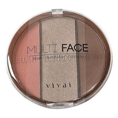 Imagem de Paleta Multi Face Blush Iluminador Contorno Facial Vivai