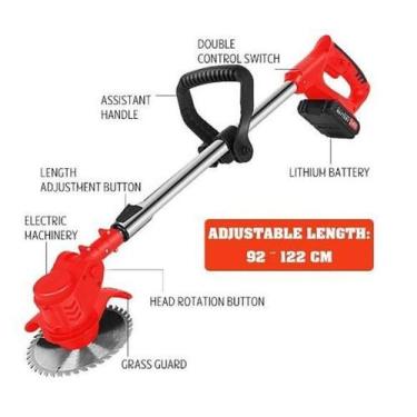 Imagem de Aparador De Grama Sem Fio Roçadeira A Bateria Nakasaki 1580W - Nakasak