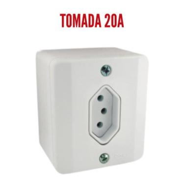 Imagem de Sistema X Tomada e Interruptores 10A/20A Sobrepor Externa Radial, Toma