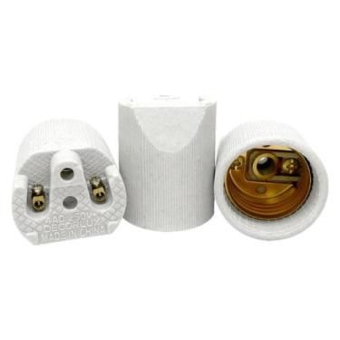 Imagem de Bocal E27 Porcelana Spot Decorlux, Branco