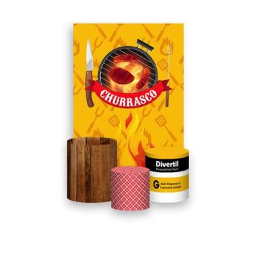 Imagem de Painel De Festa Vertical 1,50 x 2,20 + Trio De Capas Cilindro - Churra