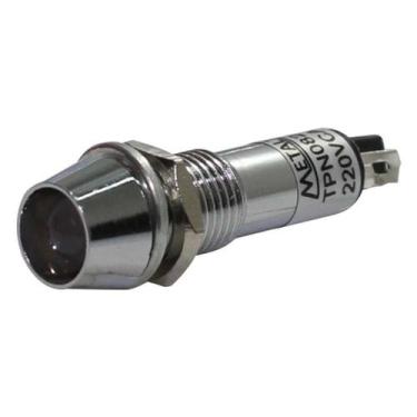 Imagem de Sinaleiro Redondo 8mm 220V Azul Metaltex, Azul