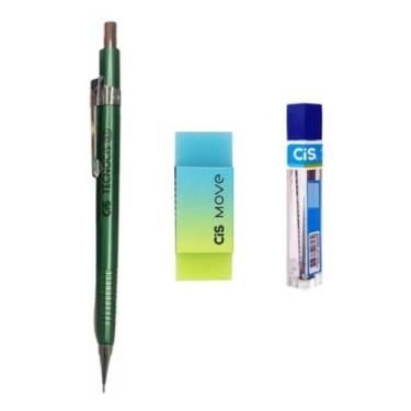 Imagem de Kit Lapiseira Tecnocis BOHO 0.7m Verde+Borracha Move+Grafite