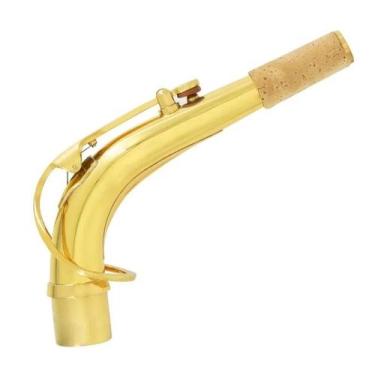 Imagem de Tudel para sax Alto Dourado de 24,5 mm - Guedes Import