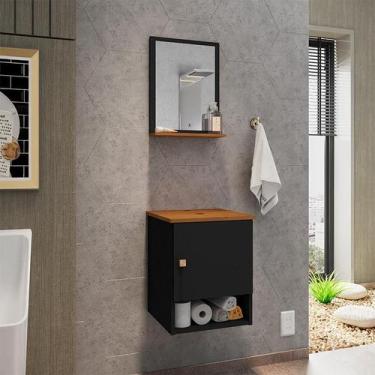 Imagem de Gabinete Armário 1 Porta Banheiro com Espelho Lima - Loja DoceLar, Pre