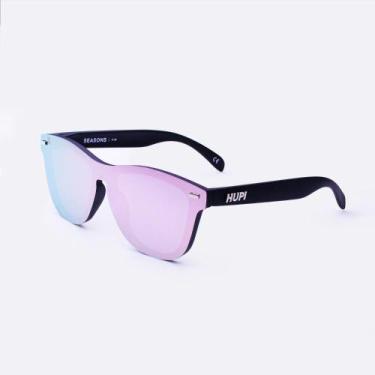 Imagem de Óculos de Sol HUPI Seasons Preto - Lente Rose Espelhado, Preto
