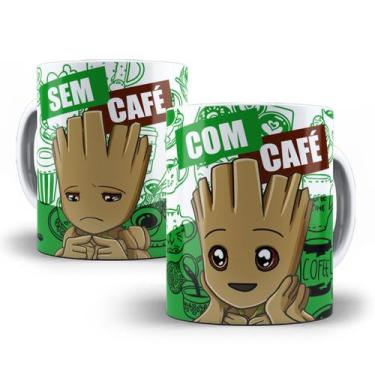 Imagem de Caneca Baby Groot Marvel Com Café Sem Café Porcelana - Tio da Caneca