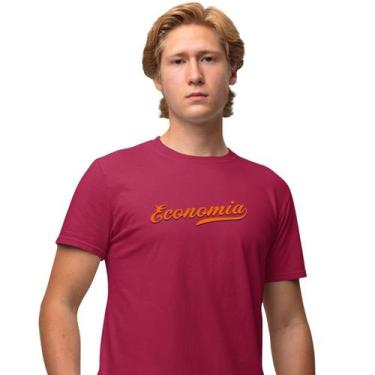 Imagem de Camisa Camiseta Masculina Estampada Economia Baseball 100% Algodão Fio