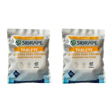 Imagem de Kit 2x Pastilha Tablete De Cloro Para Piscinas Sibrape 200g