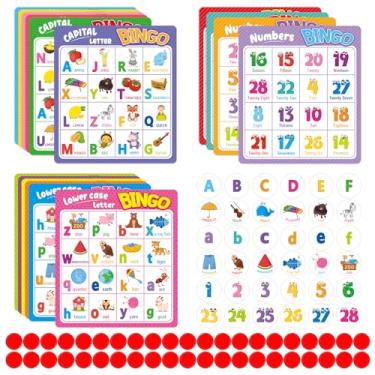 Imagem de Alphabet Letter Bingo Cards ABC and 123 Number Bingo Cards Uppercase Lowercase Number Bingo Cards ABC Bingo Classroom Home Activity Learning Education Supplies