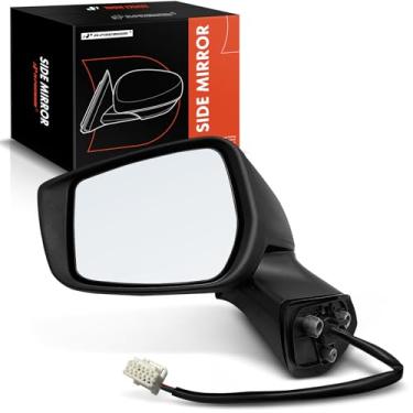 Imagem de A-Premium Espelho retrovisor elétrico do lado do motorista - compatível com Nissan Versa Note 2015 2016 2017 2018 2019 - Espelho retrovisor externo preto dobrável manual não aquecido - Substituição #
