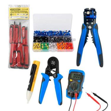Imagem de Kit Elétrica Equipamentos de Eletricista Profissional Completo - Genér