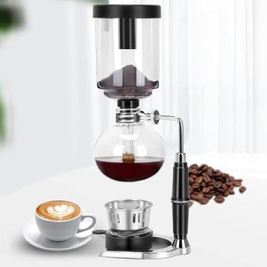 Imagem de Cafeteira a VáCuo com Pote de SifãO com ResistêNcia de Alta Temperatura, Cafeteira SifãO, MáQuina de Café de Gotejamento, Barista, Cafeteiras de Filtro para Café Coado, Base de AçO InoxidáVe