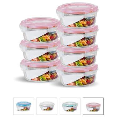 Imagem de KIT 7 Potes de Vidro Redondo com Tampa Hermética 950ml - U4home, Verme