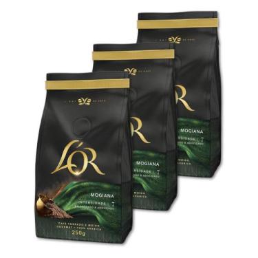 Imagem de Café Gourmet Lor Mogiana Torrado e Moído Kit 3 Pacotes 250g - L'OR