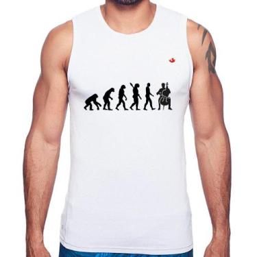 Imagem de Regata Evolução do Violoncelista - Foca na Moda, Branco, GG