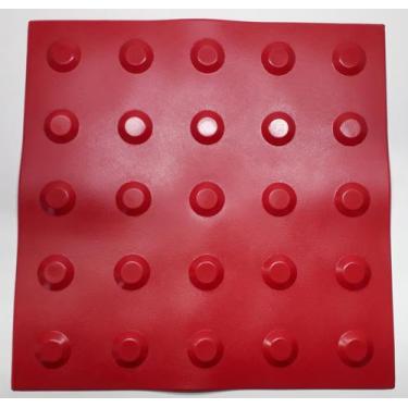 Imagem de Piso Tátil PVC 25x25cm Alerta - Dupla Face - 10 Peças - WAT Acessibili