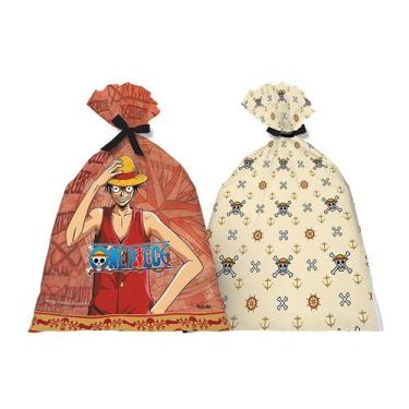 Imagem de Saquinho Plástico para Surpresa Festa One Piece - 8 unidades - Festcol