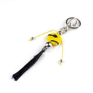 Imagem de Chaveiro Oxumarê Serpente Amarelo e Preto 15 cm em Murano - Lua Místic