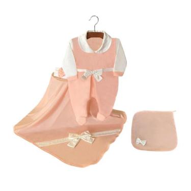 Imagem de Saída De Maternidade Menina Básica - PEQUENO ANJO, Salmão, RN