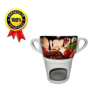 Imagem de Fondue Chocolate Porcelana Branca 250ml / 11,5 Cm De Altura - PORCELAN
