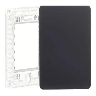 Imagem de Placa Espelho 4x2 Cega Orion Stellar Black + Suporte - Schneider