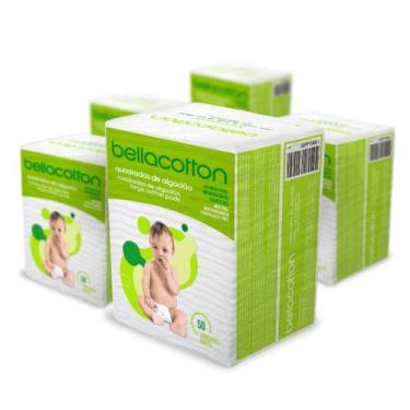 Imagem de Algodão Quadrado Limpeza Bebê Higiene Bebe 12 Unidades - BellaCotton