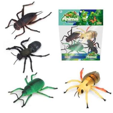 Imagem de Figuras De Insetos De Plástico Realistas Brinquedos Kit 4Un - Company 
