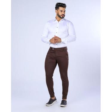 Imagem de Calça Super Skinny Masculina Elastano Lycra Linha Premium super luxo a