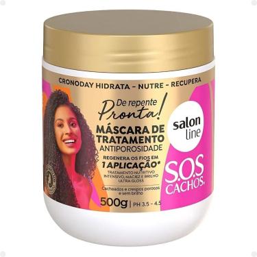 Imagem de Máscara de Tratamento Antiporosidade Salon Line Sos Cachos De Repente Pronta! 500g