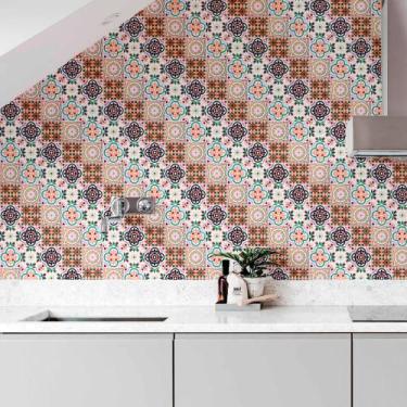 Imagem de Adesivo de Parede Adesivo Autocolante Azulejo Ladrilhos Coloridos 310x