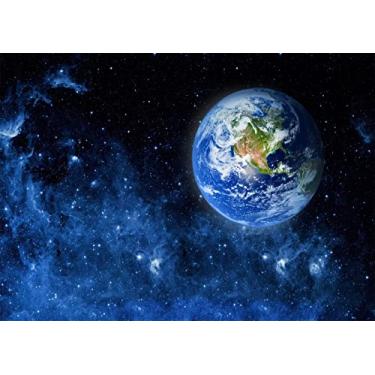 Imagem de CORFOTO 4,6 x 3 metros universo espaço sideral pano de fundo galáxia estrelas terra para decoração de festa de astronauta galáxia banner de chá de bebê adereços de aniversário cosmos planeta