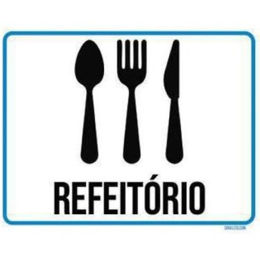 Imagem de Placa Sinalização Ambiente Refeitório 36X46