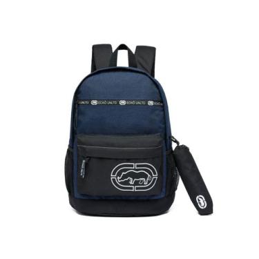 Imagem de Mochila Escolar Ecko Estojo Trabalho Dia a Dia Resistente Reforçada, U