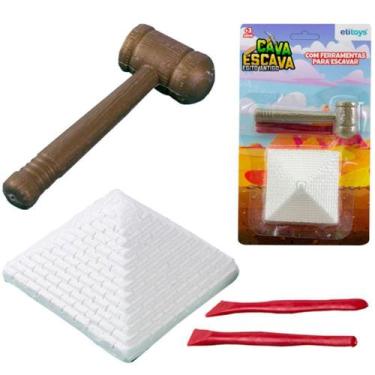 Imagem de farao egito antigo escavacao com pedra de gesso + martelo cava escava 