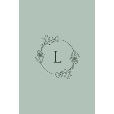 Imagem de Floral Monogram Notebook: Compact Letter L Notebook: 6x9in Monogram Notebook Great for Students