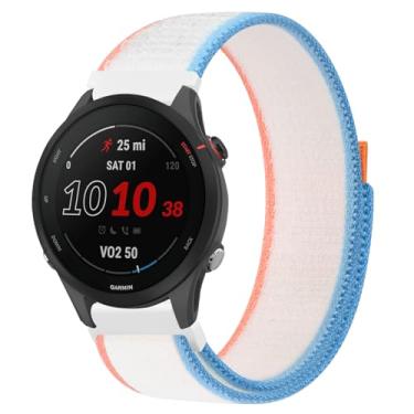 Imagem de Meliya Pulseiras de relógio compatíveis com Garmin Forerunner 255, pulseira de relógio Forerunner 265 feminina e masculina, pulseira de substituição de nylon macio para smartwatch Garmin Forerunner