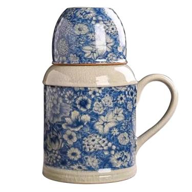 Imagem de Xícara De Chá De Grande Capacidade Com Tampa, Bule De Chá Chinês E Copo De Caneca, Conjunto De Xícara De Chá De Cerâmica Artesanato Requintado(Style1)
