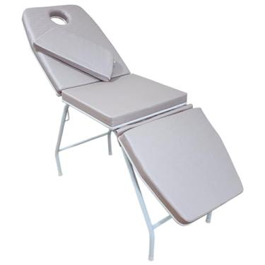 Imagem de Maca Estética Massagem 3 posições com Orifício para o Rosto (Rosê Facto Estrutura Branca)