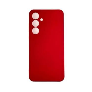 Imagem de Capinha Capa Compativel com Samsung Galaxy S24 FE Silicone Macia Veludo Forro Interno Premium Com Proteção De Câmera Vermelha