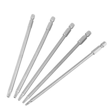 Imagem de 5 Pçs 150mm 1/4 Hex Haste T10-T30 Estrela de Segurança Magnética Bst Chave de Fenda Kit para Profissional Computador Câmera Instrumento Manutenção