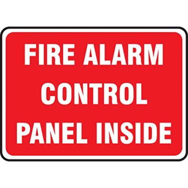 Imagem de Accuform Placa de segurança "Painel de controle de alarme de incêndio dentro", Aluma-Lite™, 18 x 25 cm (MEXG522XL)